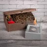 Подарочный набор SteelHeat PREMIUM BOX GLORIA серая + деревянная коробка + стартовый комплект фото 1