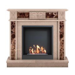 Биокамин в мраморном портале SteelHeat Vienna M