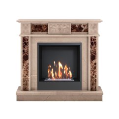 Биокамин в мраморном портале SteelHeat Vienna S