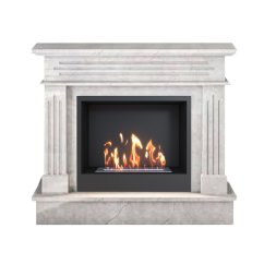 Биокамин в мраморном портале SteelHeat Lima S