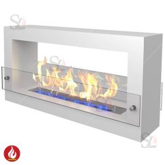 Биокамин QUARTER 900 Белый (стекло)