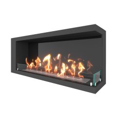 Биокамин угловой SteelHeat LONG 1200 правый