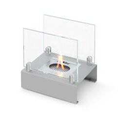 Настольный биокамин SteelHeat ALBA серый