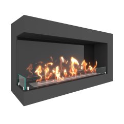 Биокамин угловой SteelHeat GRAND 1200 левый