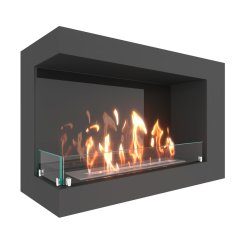 Биокамин угловой SteelHeat GRAND 900 левый