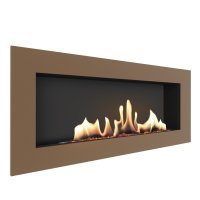 Биокамин встраиваемый SteelHeat GRAND 1500 с рамкой цвет бронза