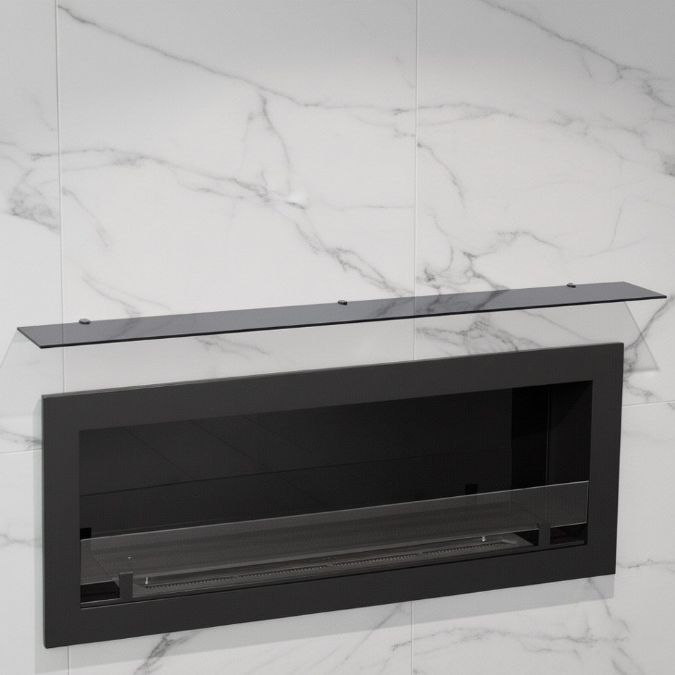 Стеклянная полка для биокамина Gray  1600