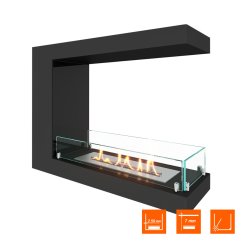 Биокамин торцевой SteelHeat LONG 700