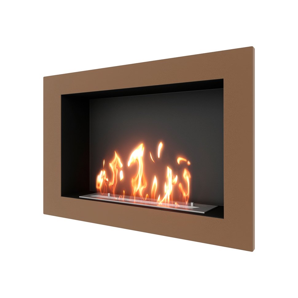 Биокамин встраиваемый SteelHeat ONE 800 с рамкой цвет бронза Биокамин встраиваемый SteelHeat ONE 800 с рамкой цвет бронза