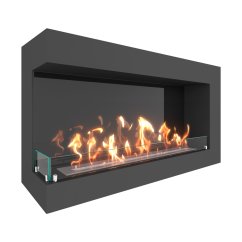 Биокамин угловой SteelHeat GRAND 1100 левый