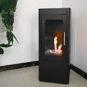 Напольный биокамин SafeFlame Biofire Glass Tower, черный